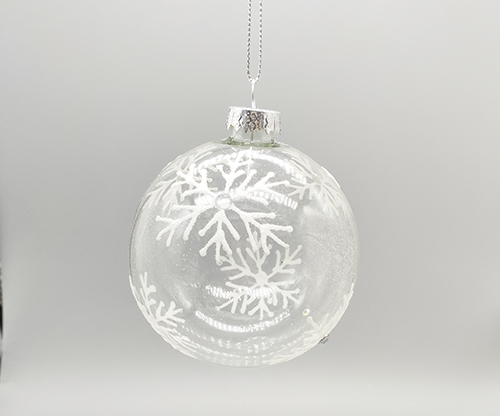 Factory Supply Hand Painting Glass Ball Best Selling Popular Style Paint White and Red Christmas Decor Ornaments